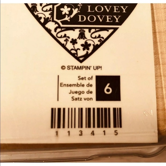 Stampin' Up! A Little Somethin’ Set of 6 Wood Unmounted Rubber Stamp Retired NEW - Picture 2 of 5